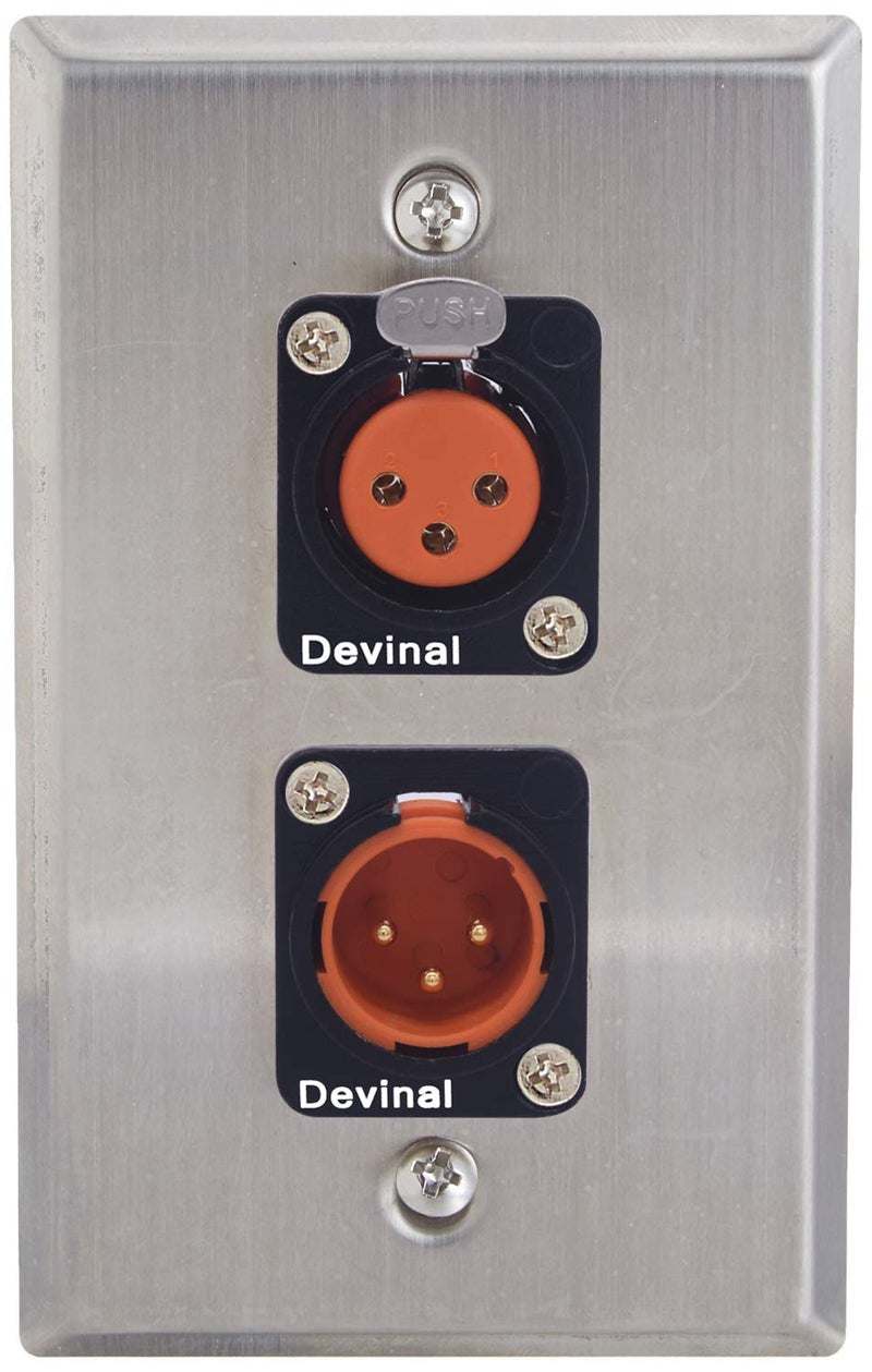 Devinal XLR Female Jack 3 Pin - Chassis Panel Mount Jacks D Series Size, Black Metal Housing - Fits Series D Pattern Holes Audio Studio Connector - 4 Pack - Image 3